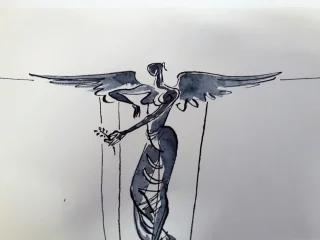 Louis Leygue 1905-1992 dessin encre et lavis non signé vendu avec certificat XXe