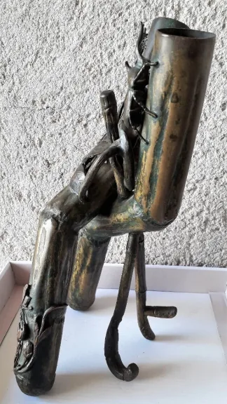 sculpture en bronze double vase époque art nouveau
