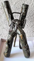 sculpture en bronze double vase époque art nouveau