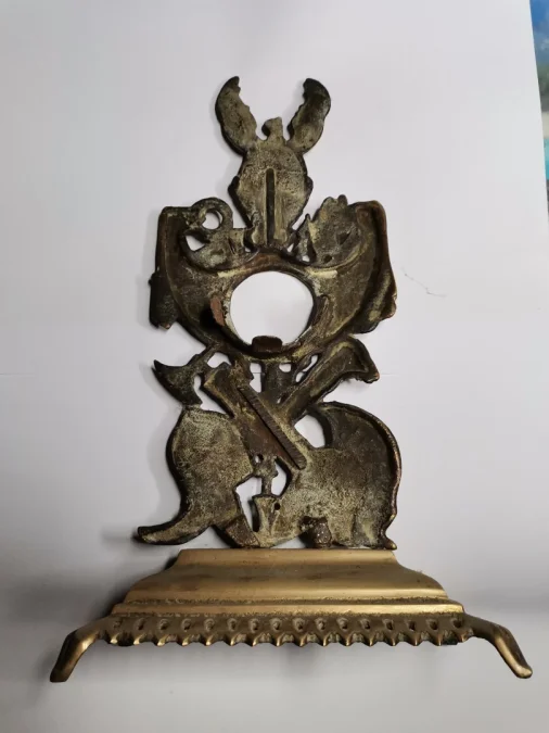 Porte montre en bronze thème militaire début 20ème