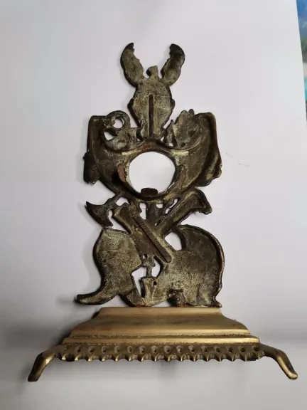 Porte montre en bronze thème militaire début 20ème