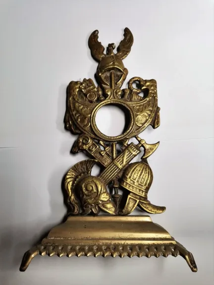 Porte montre en bronze thème militaire début 20ème