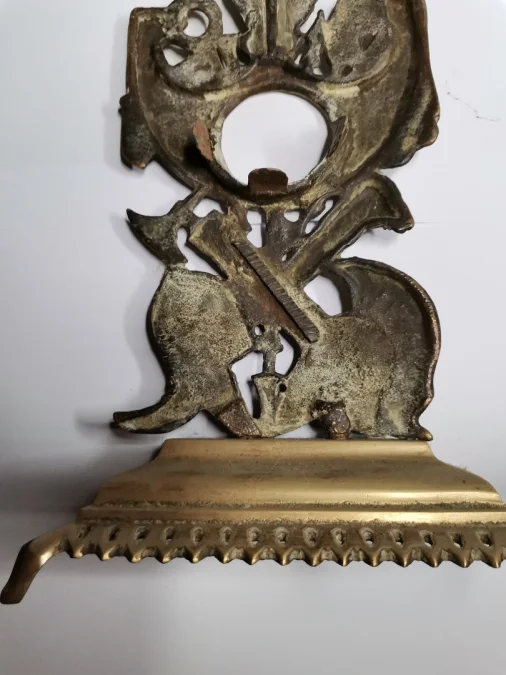 Porte montre en bronze thème militaire début 20ème