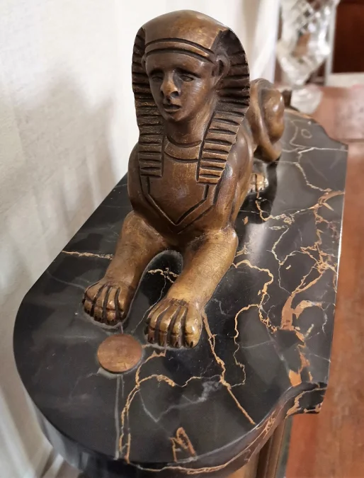 Garnituredecheminéeenmarbreetbronzes de style Empire