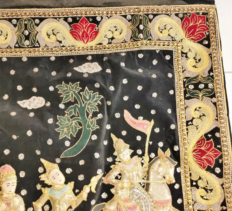 BURMESE  "KALAGA"  TAPESTRY