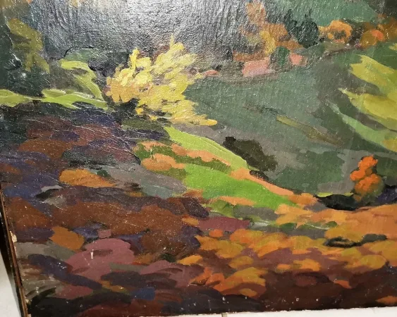 Tableau huile sur toile paysage montagne signée Henri MARCHAL (Nancy, 1878-1942)