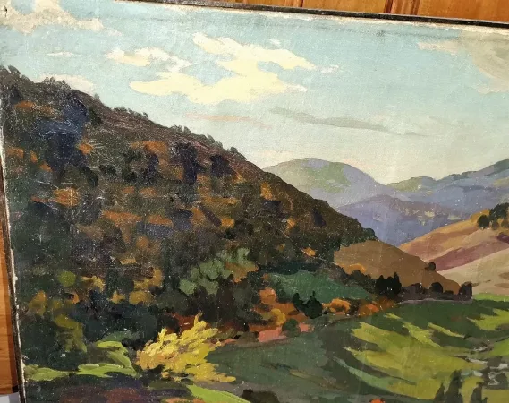 Tableau huile sur toile paysage montagne signée Henri MARCHAL (Nancy, 1878-1942)