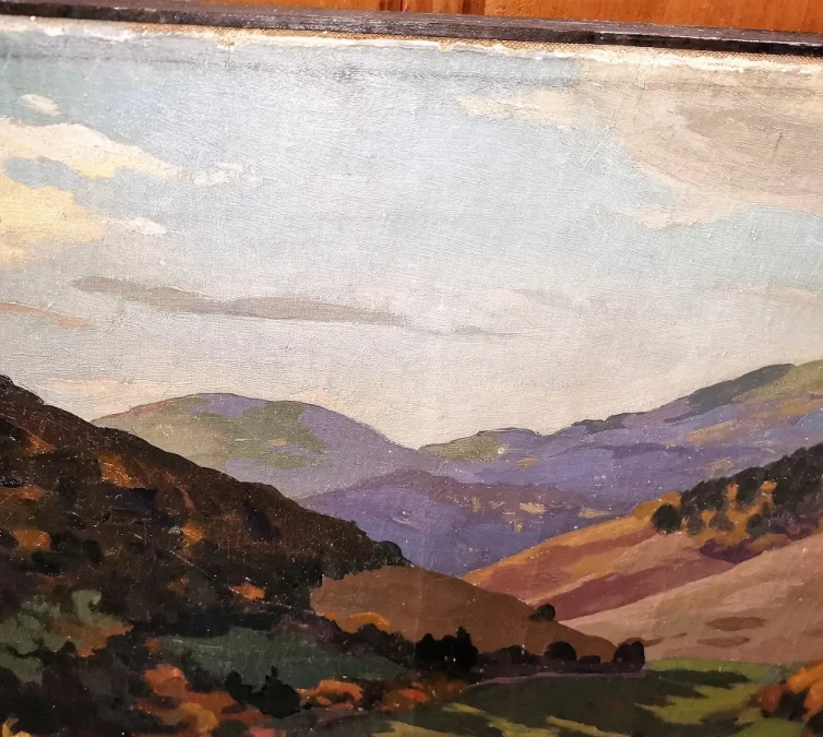 Tableau huile sur toile paysage montagne signée Henri MARCHAL (Nancy, 1878-1942)
