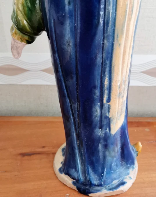 Statuette en terre cuite Dame de cour Chine haut 43cm XIXème siècle
