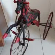Ancien Cheval tricycle en bois et fonte, XIXe siècle