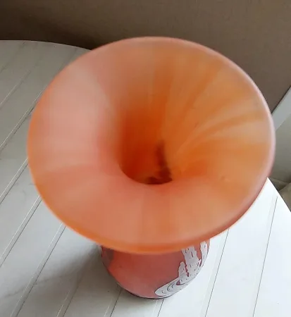 Vase art déco le Verre Français signé à décor prunes vers 1924 gravé a l'acide