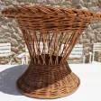 Table basse en rotin année 50 ou 60