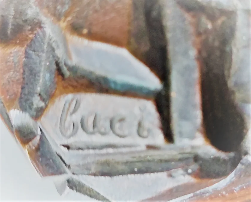 Sculpture, brebis avec son agneau - signé Buci - Bronze (patiné) - Fin du XIXe siècle