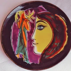 CERAMIC PLATE by Yves NEVEU