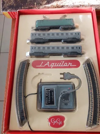 GéGé coffret train électrique L'aquilon HO SNCF vintage