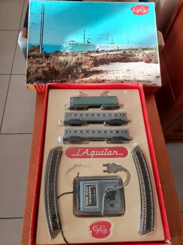 GéGé coffret train électrique L'aquilon HO SNCF vintage