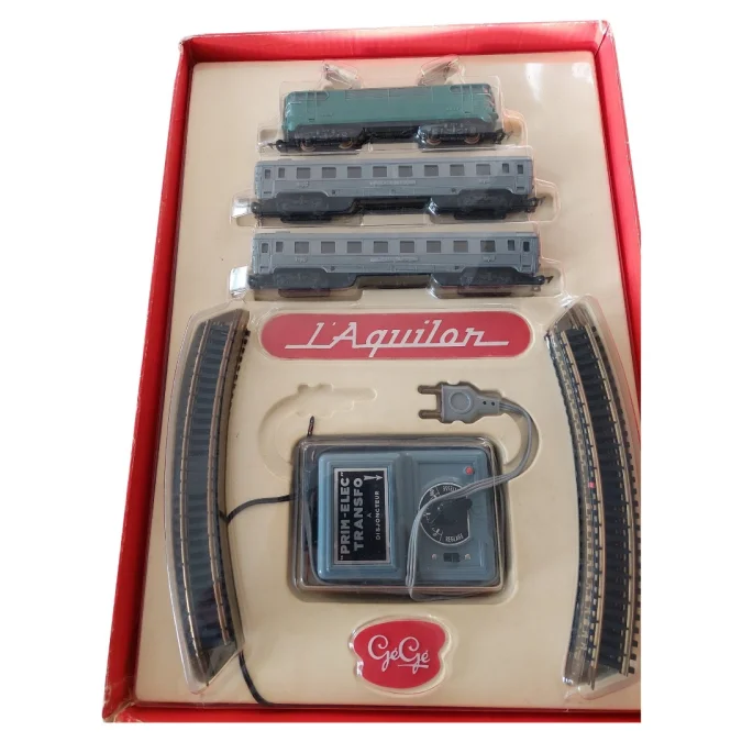 GéGé coffret train électrique L'aquilon HO SNCF vintage