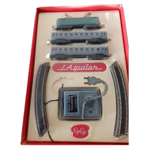 GéGé coffret train électrique L'aquilon HO SNCF vintage