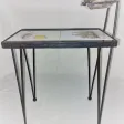 Table basse ou bout de canapé en fer forgé noir des années 50/60