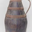 Pichet a cidre en chêne avec arceaux en fer  fin 19ème