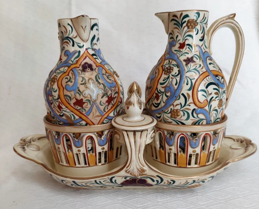 Rare serviteur huilier et vinaigrier KG Lunéville début  20ème