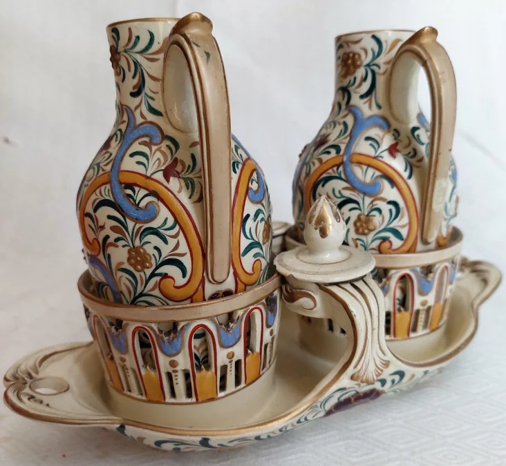 Rare serviteur huilier et vinaigrier KG Lunéville début  20ème