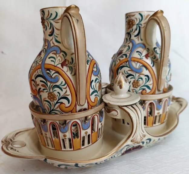 Rare serviteur huilier et vinaigrier KG Lunéville début  20ème