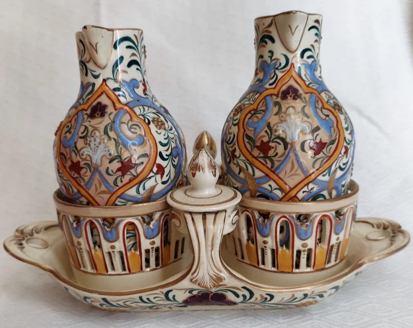 Rare serviteur huilier et vinaigrier KG Lunéville début  20ème
