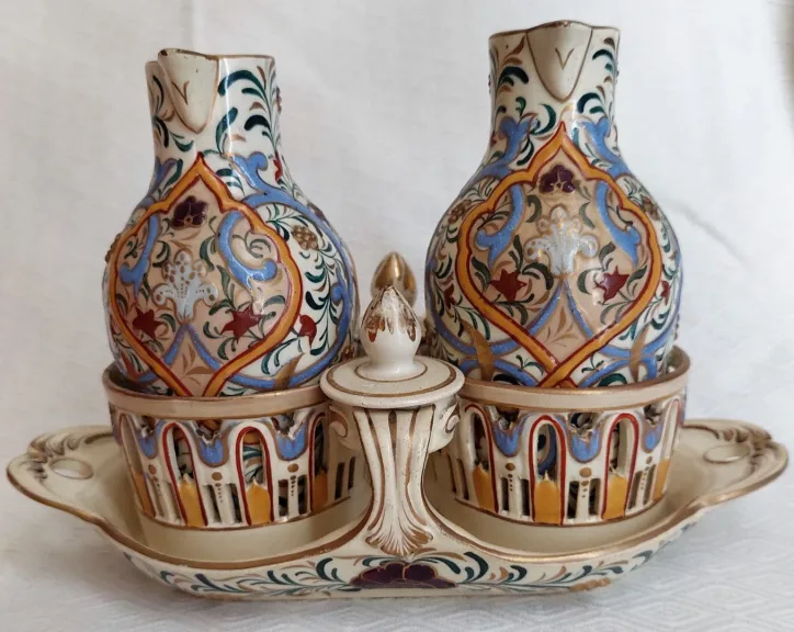 Rare serviteur huilier et vinaigrier KG Lunéville début  20ème