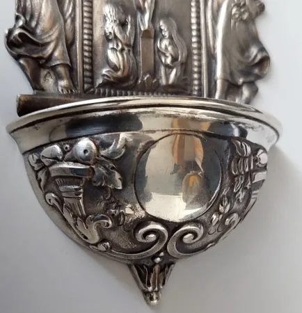 Benitier en argent massif poinçon Minerve fin19ème