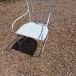 Fauteuil de jardin en fer forgé assise aussi début 1900