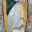 Statuette en faience Vierge tenant l'Enfant Jésus marquée Sainte Marie fin XIXème siècle