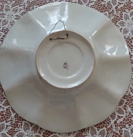 Plat octogonale en céramique de Devres fin19ème