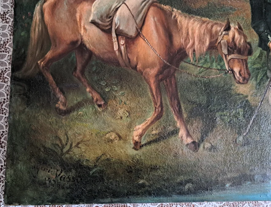 PAINTING signed  Eugenie Vassa... f