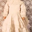 Poupée allemande corps articulé marqué 6/2 avec vêtements anciens yeux fixes bruns bouche ouverte haut 68cm 1914