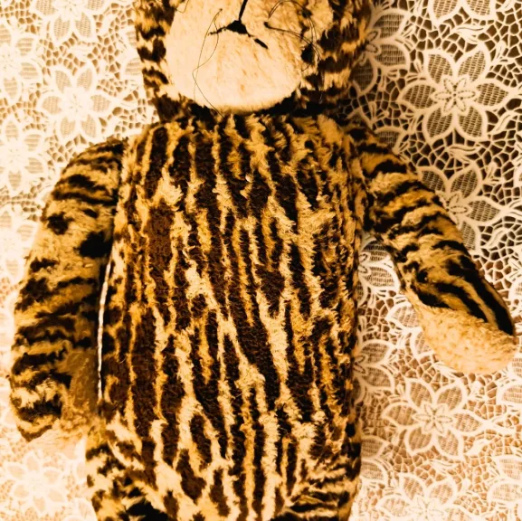 Peluche Léopard avec les yeux de verre années 1920 ou 1930 haut 40 cm
