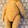 Ours en peluche avec les yeux de verre année 1920 ou 1930 haut 57 cm