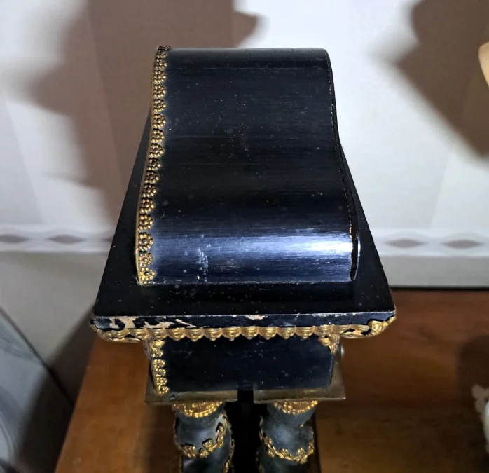 Pendule Ancienne Portique Napoléon 3 avec Marqueterie Boulle