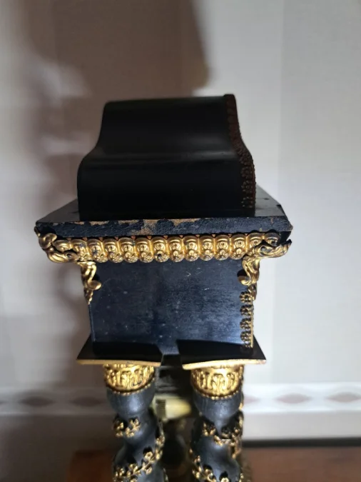 Pendule Ancienne Portique Napoléon 3 avec Marqueterie Boulle