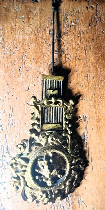 Pendule Ancienne Portique Napoléon 3 avec Marqueterie Boulle