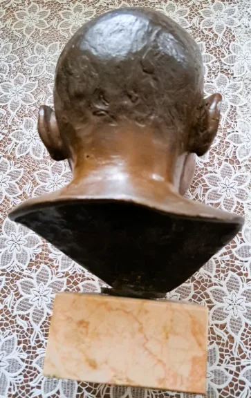 Rare Sculpture art déco en Bronze Buste sur Marbre Enfant