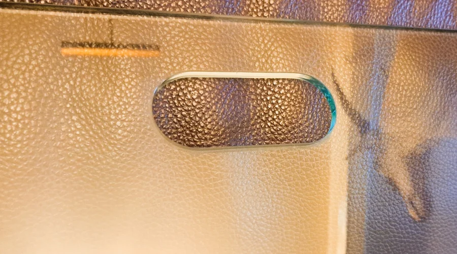 Pare-feu en verre trempé avec pieds en chrome année 90