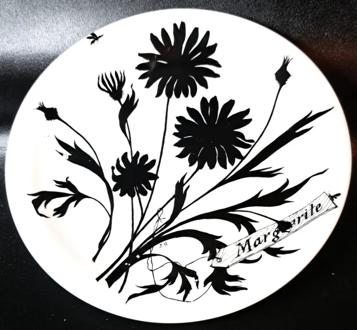 PLATE decorated by Jeannine METREAU for PRIMAVERA