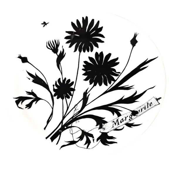 Assiette décorée par Jeannine Hétreau décor Marguerite  pour Primavera vers 1950