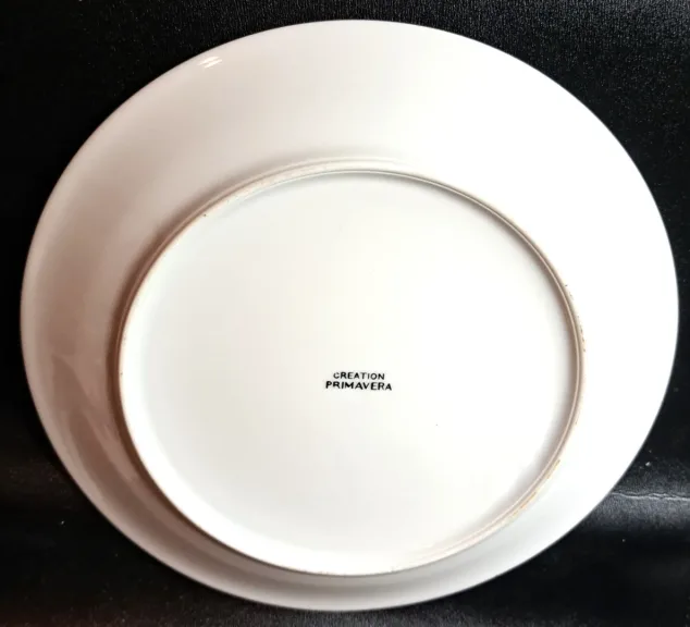 Assiette décorée par Jeannine Hétreau décor Iris pour Primavera vers 1950