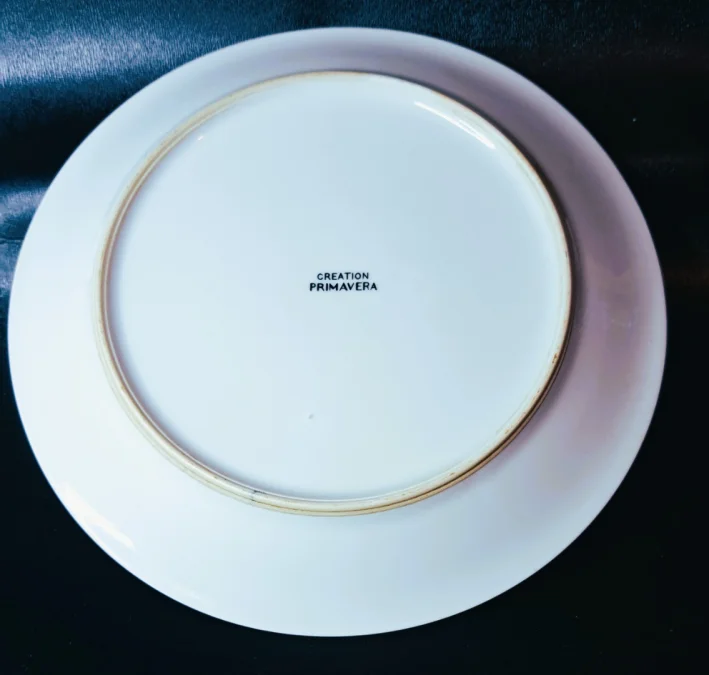 Assiette décorée par Jeannine Hétreau décor Tulipe pour Primavera vers 1950