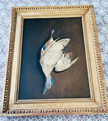 HUNTING SCENE signed  J.L.V