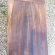 Ancienne table de cuisine en noyer blond massif 19ème