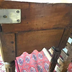 Ancien Billot de boucher en hêtre avec plateau en bois début XXème