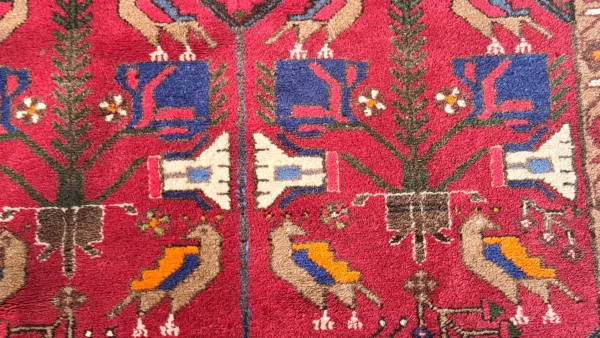 tapis fait main en laine larg 100 x long 160 cm